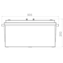 PowerBrick LiFePO4 Solid-State 12V-212Ah-CAN - Front - Face avant