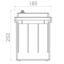 PowerBrick LiFePO4 Solid-State 12V-212Ah-CAN - Side view - vue de coté